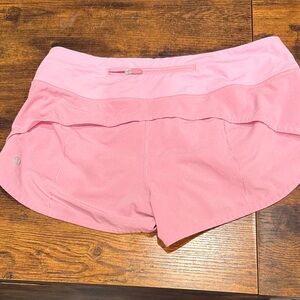 Lululemon Athletica Light Pink Athletic Shorts
